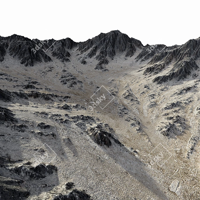 Peak Terrain 3D Model Kit 3D model image 4