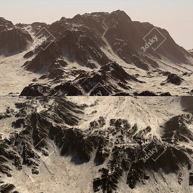 Peak Terrain 3D Model Kit 3D model image 8