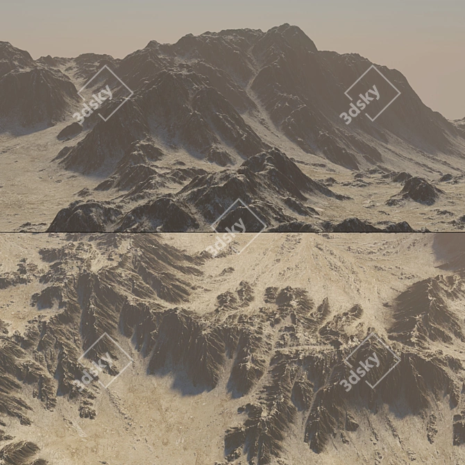 Peak Terrain 3D Model Kit 3D model image 14