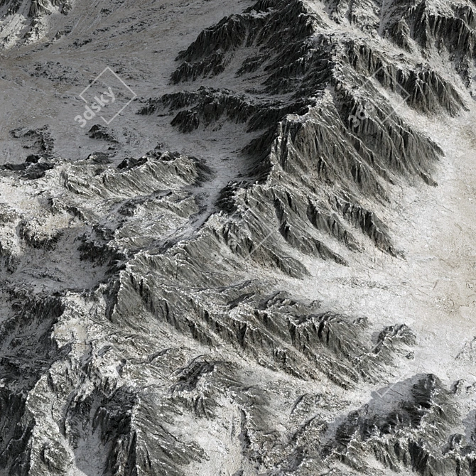 Peak Terrain 3D Model Kit 3D model image 17
