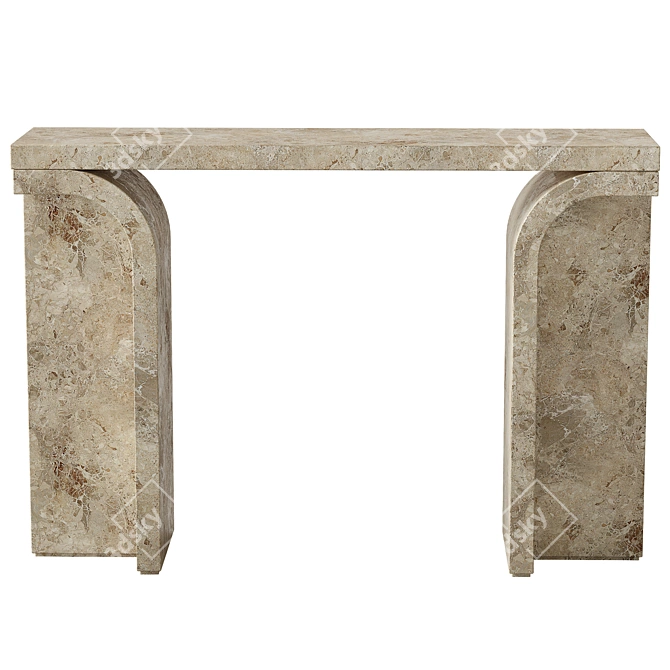 Aurora Marble Console Table Prestige 3D model image 3