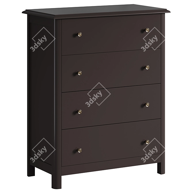 Homfa Horizontal Dresser: 5 Drawers 3D model image 5