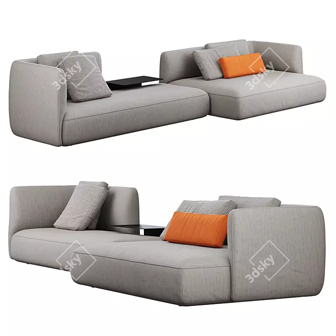 Modular Cosy Sofa by MDFITALIA 3D model image 1