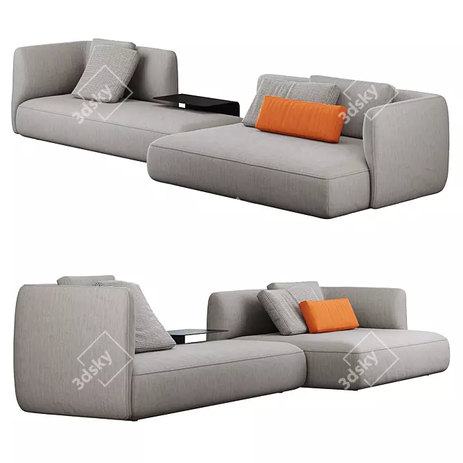 Modular Cosy Sofa by MDFITALIA 3D model image 2