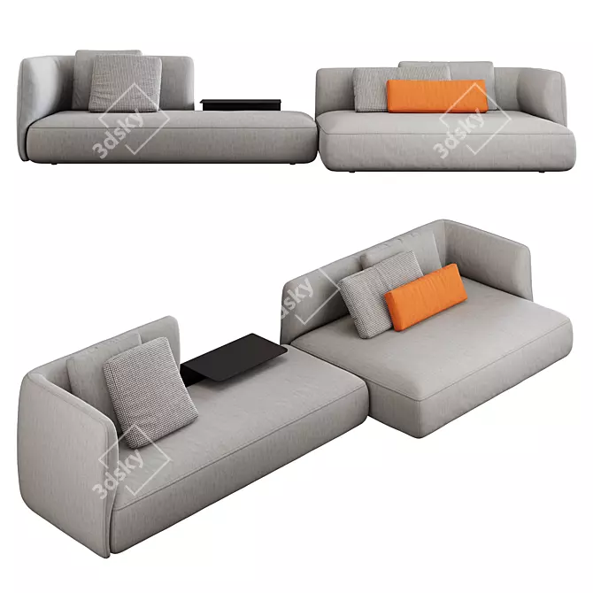 Modular Cosy Sofa by MDFITALIA 3D model image 3