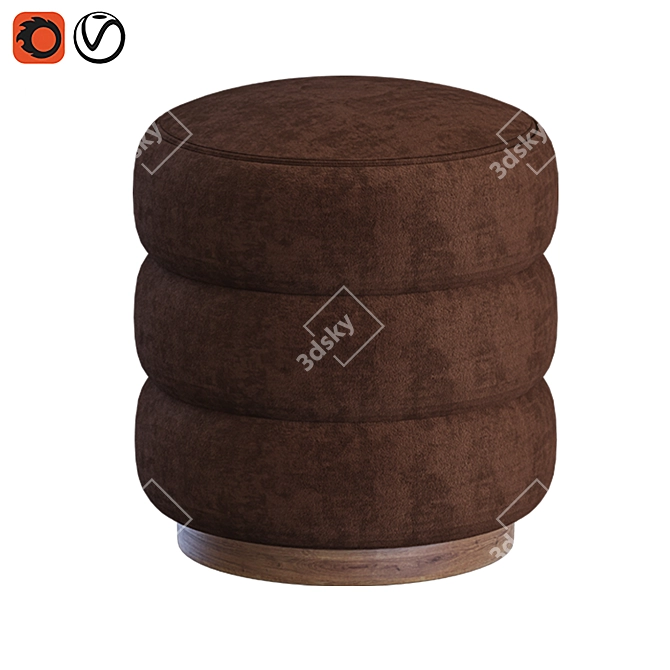 Modern Ottoman Furniture 3D Model 3D model image 4