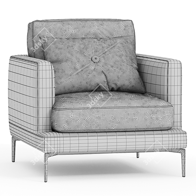 Modern Elegance: Saba Armchair 3D model image 2