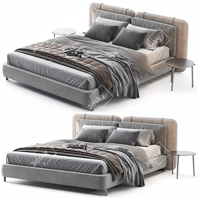 Minotti Tatlin Flat Bed 3D 3D model image 2