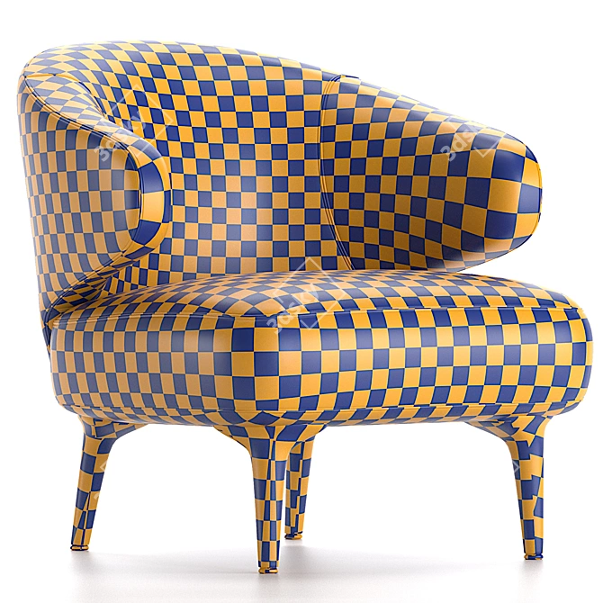 Sleek Minotti Aston Armchair Model 3D model image 5