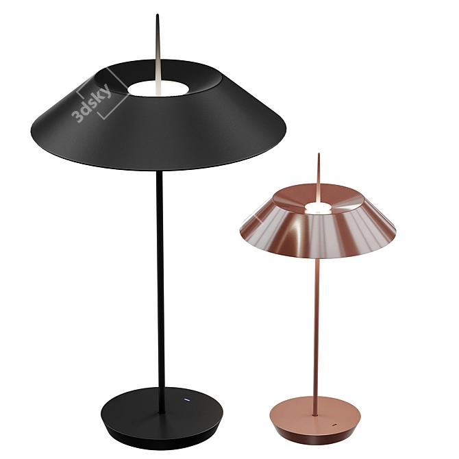 Elegant Mayfair Mini Table Lamp 3D model image 3