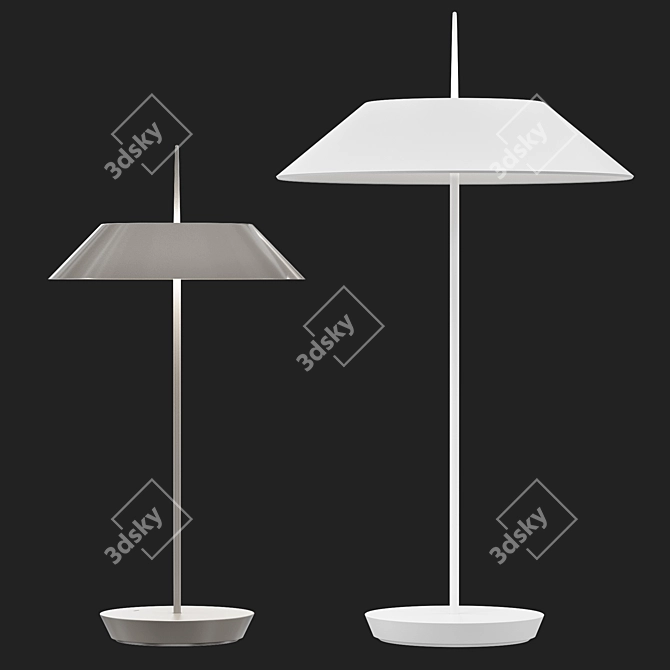 Elegant Mayfair Mini Table Lamp 3D model image 4