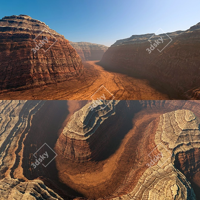 Canyon River 3D Model Kit 3D model image 2