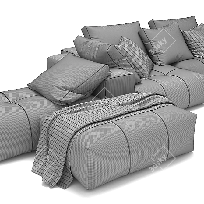 Contemporary PIXEL Sectional Sofa 3D model image 4