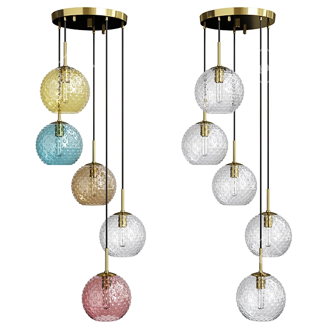Modern 5-Light Chandelier Fixture 3D model image 1