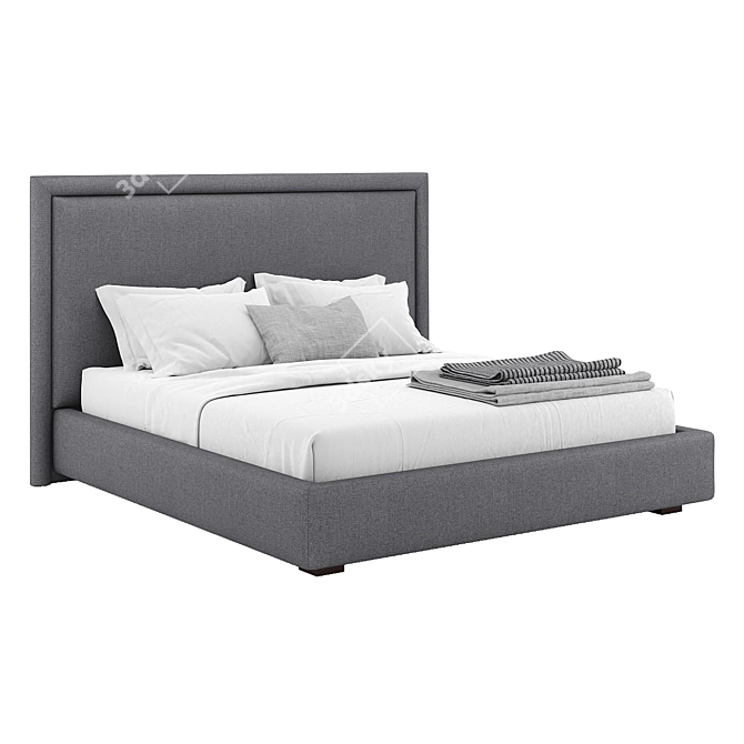 Domenico Lux Bed, Elegant Design 3D model image 1