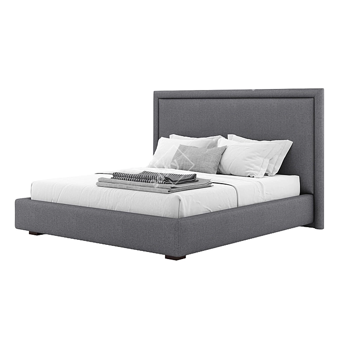 Domenico Lux Bed, Elegant Design 3D model image 2