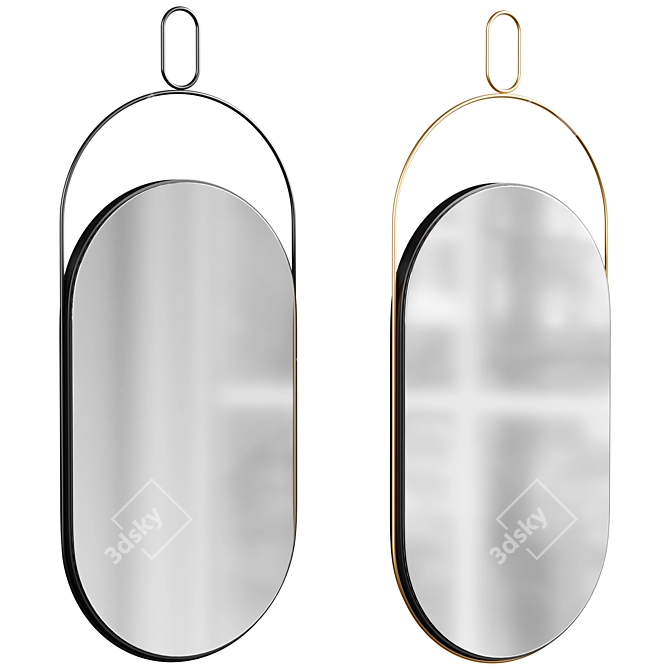 Modern Eslabon Mirror Design 3D model image 1