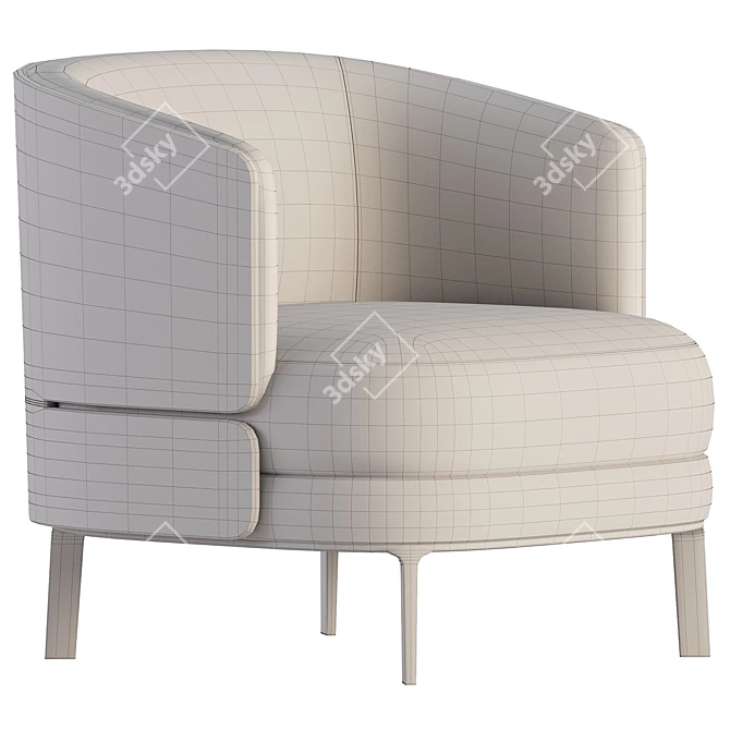 Sleek NOA Easy Chair 3D model image 6