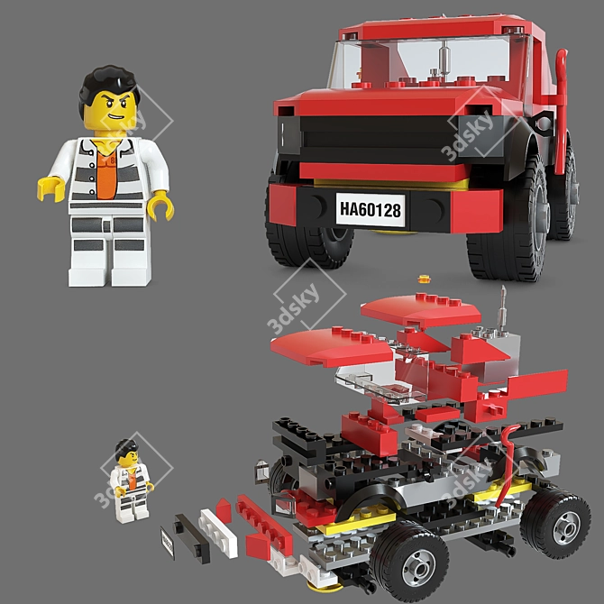 Lego Pursuit Building Set 3D model image 1