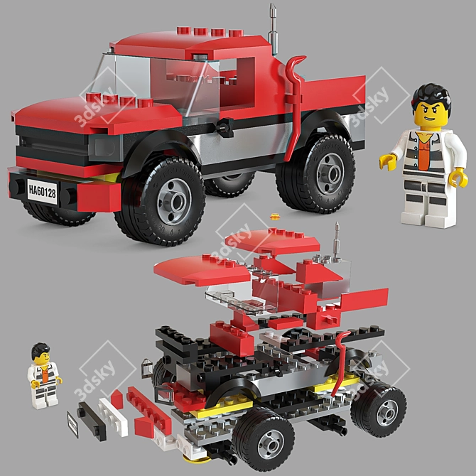 Lego Pursuit Building Set 3D model image 4