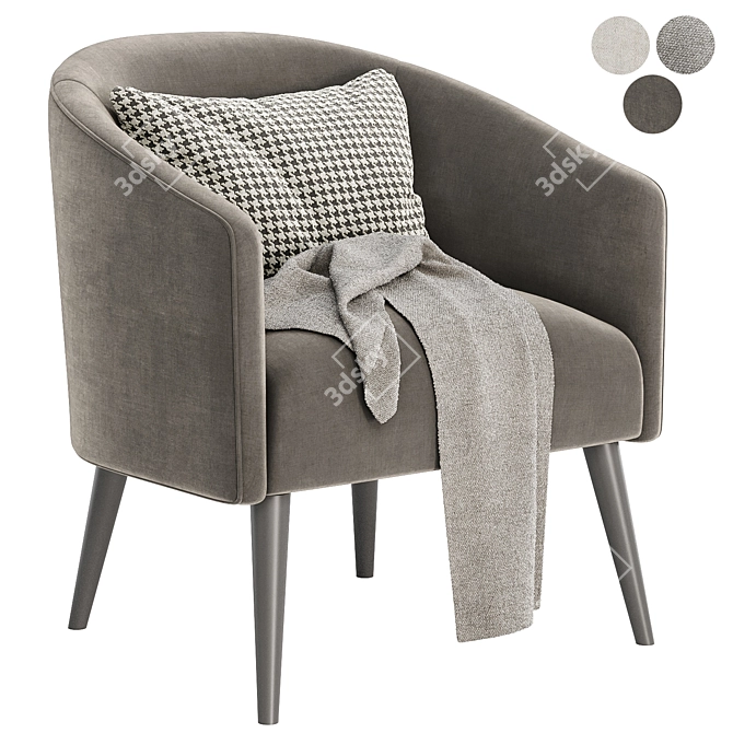 Cozy Curved Nest Armchair 3D model image 3