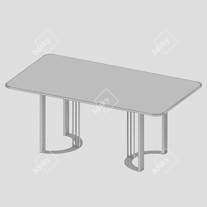 Boston Dining Table by Cazarina 3D model image 2