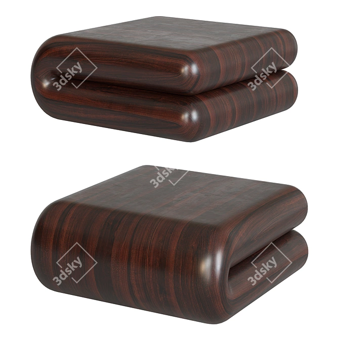 Arthur Vallin Oak Coffee Table 3D model image 3