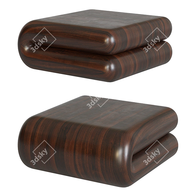 Arthur Vallin Oak Coffee Table 3D model image 4