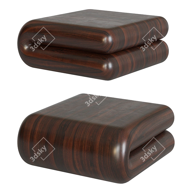 Arthur Vallin Oak Coffee Table 3D model image 5