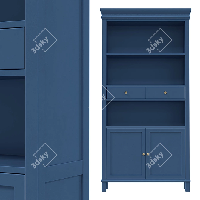 Versatile Jules Verne Shelving Unit 3D model image 2