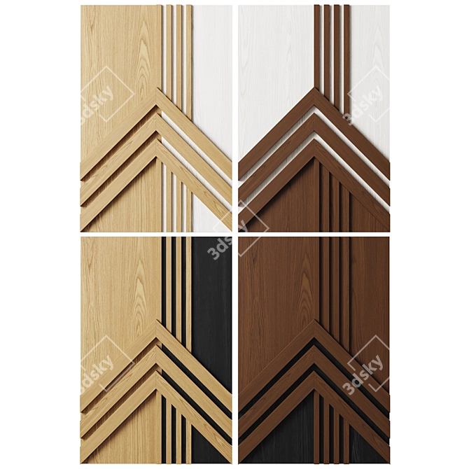 SZEWRON Wood Walls Art Piece 3D model image 5