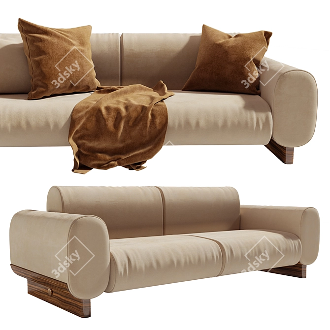 Vivien Leigh-inspired Modern Sofa 3D model image 1