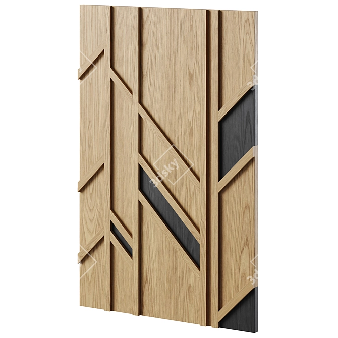 Wood Walls Fragment Art Piece 3D model image 7