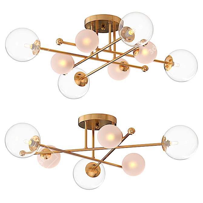 Modern Balance Ceiling Chandelier 2991 3D model image 1