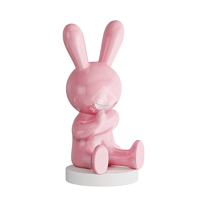 Whimsical Bunny Decor Accents 3D model image 4