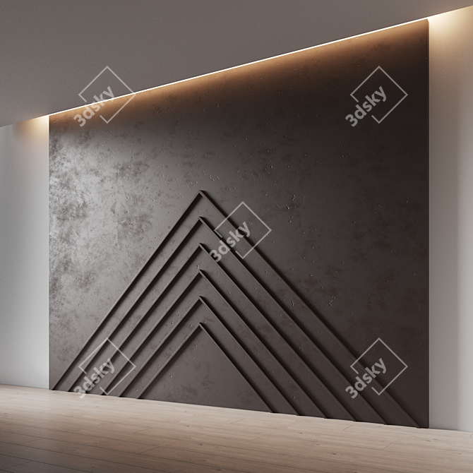 Decorative Wall Panel Design 3D model image 3