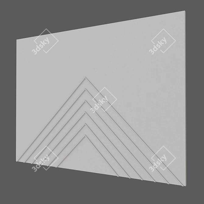 Decorative Wall Panel Design 3D model image 4