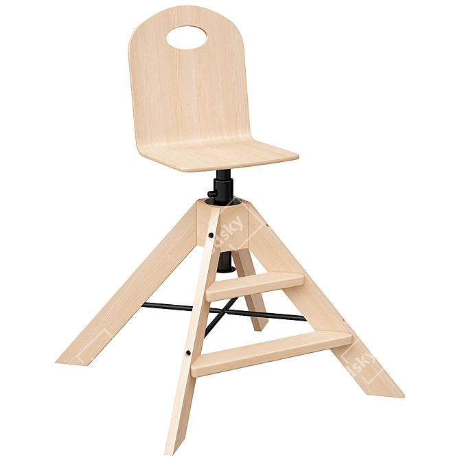 GRÅVAL Highchair with Tray 3D model image 2