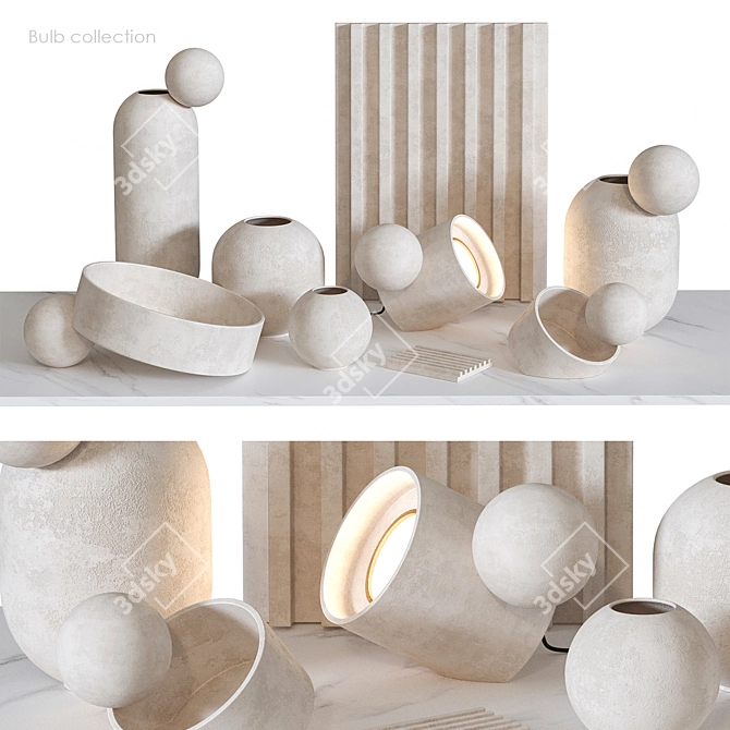 Bulb Collection Decor Set 3D model image 10
