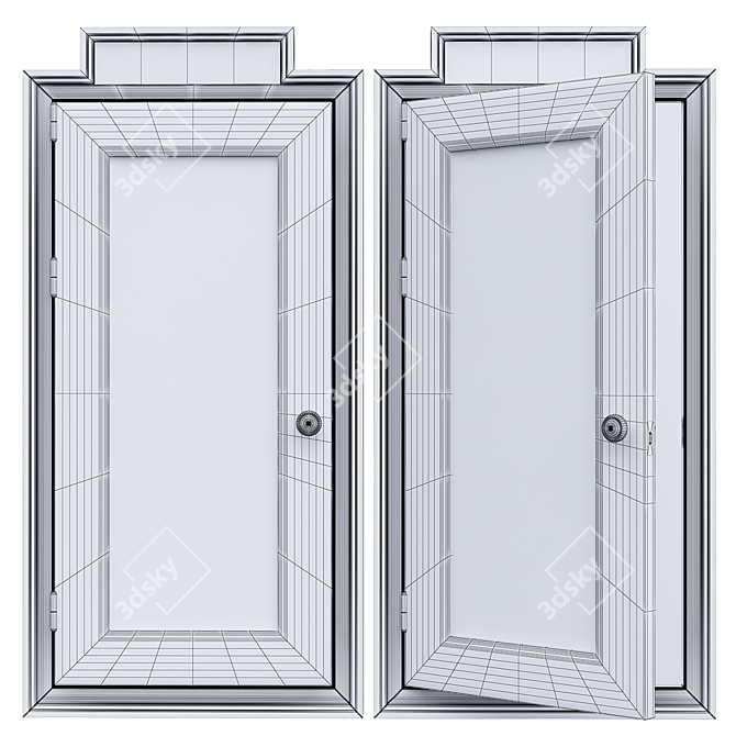 Versatile Dublex Door: Sleek Design 3D model image 3