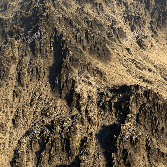 Snowy Mountain Peaks 3D Model 3D model image 4