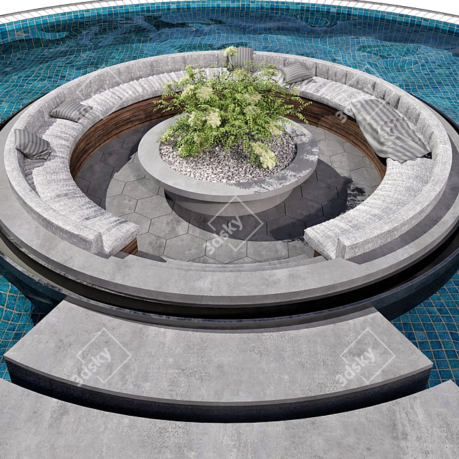  Resort-Style Pool Design Model 3D model image 2