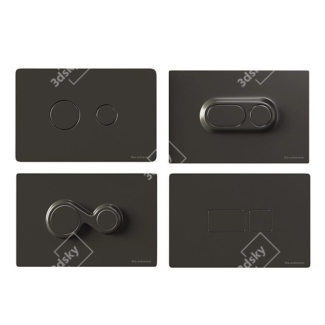 Water Drain Button Set 3D model image 5