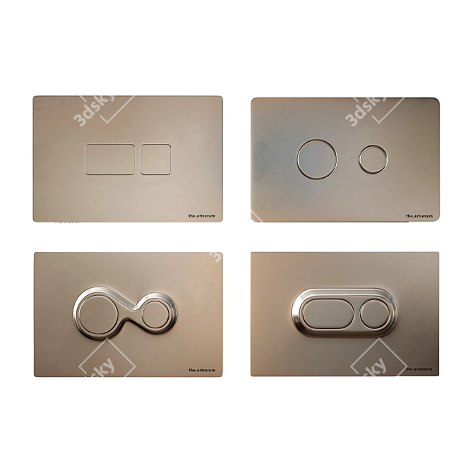 Water Drain Button Set 3D model image 6