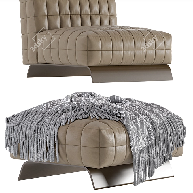 Elegant Minotti TWIGGY Armchair Design 3D model image 3