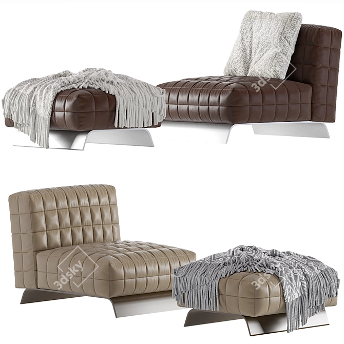 Elegant Minotti TWIGGY Armchair Design 3D model image 6