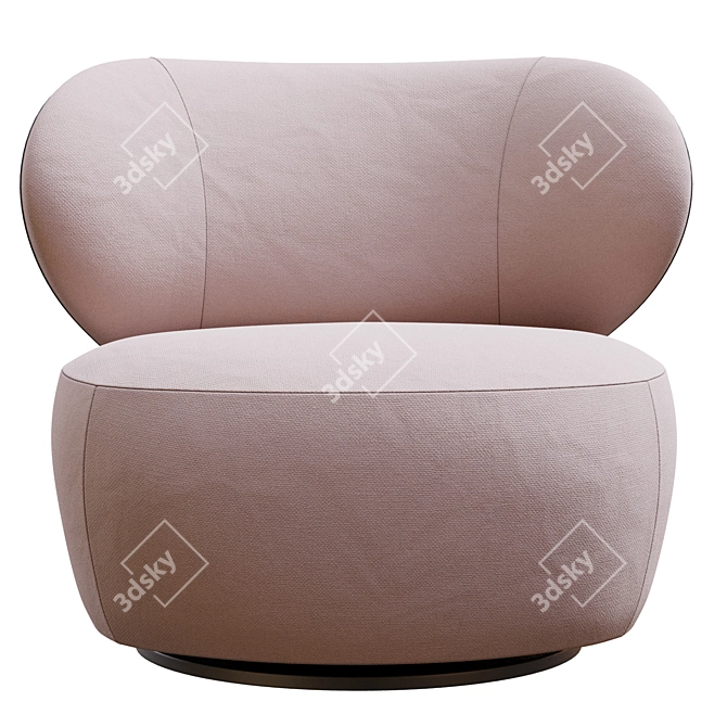 Contemporary Bao Armchair Design 3D model image 7