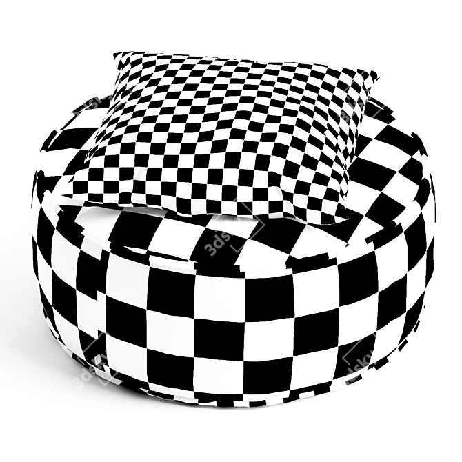 Modern Round Coffee Table Unwrap UVW 3D model image 5