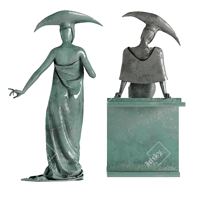 Variety Human Sculptures Pack 3D model image 3
