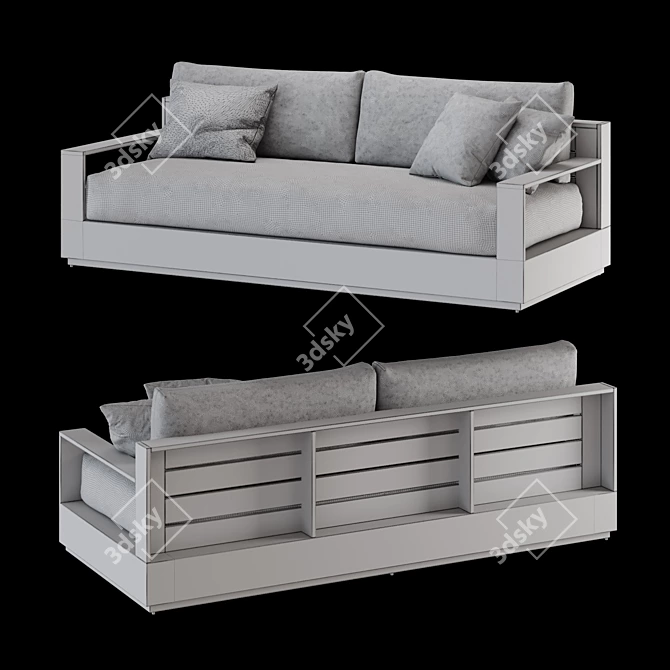 Unwind in Luxury: Outdoor Sofa 3D model image 4